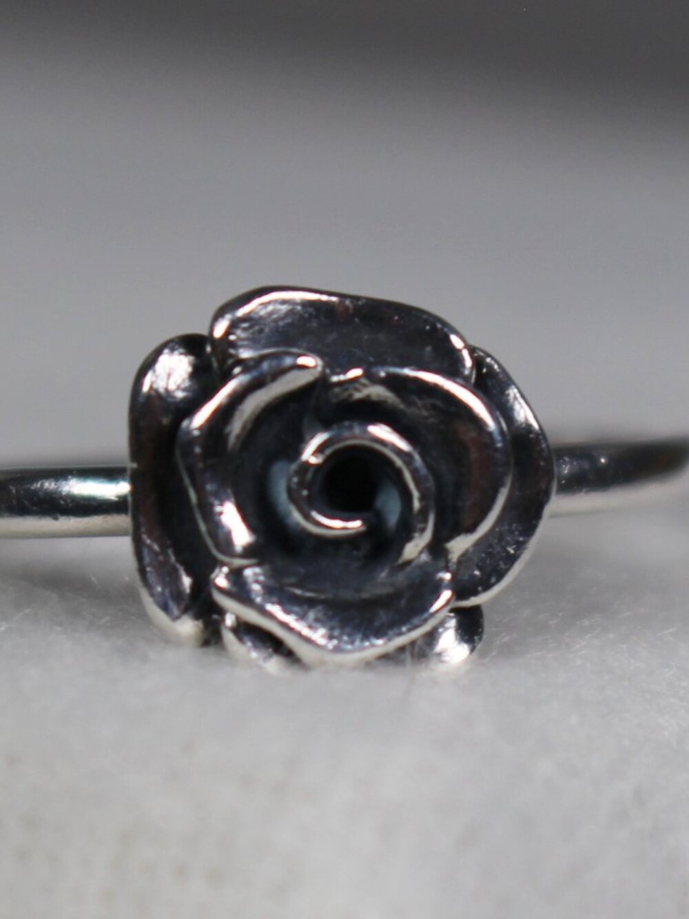 925 sterling silver ring size 7 delicate rose flower love